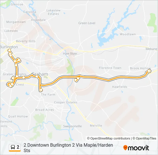 2 Bus Line Map