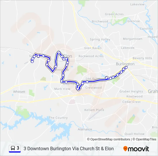 3 Bus Line Map