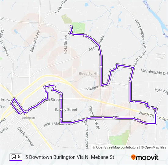 5 Bus Line Map