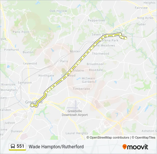 551 Bus Line Map