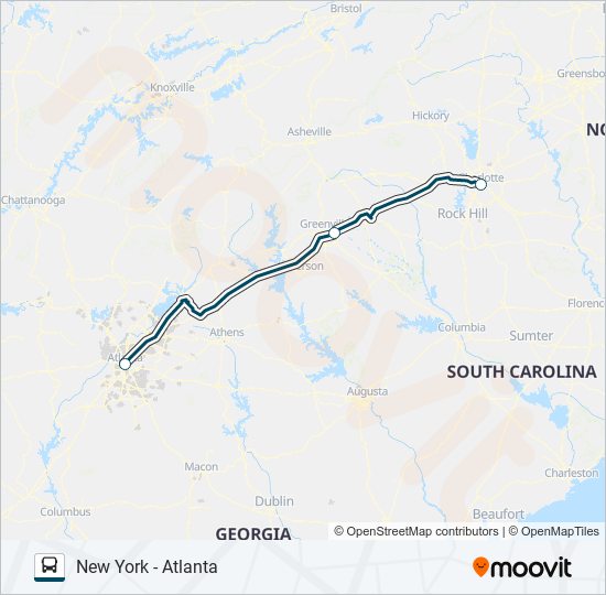 Ruta greyhound us0670 horarios, paradas y mapas New York Port Authority (Actualizado)