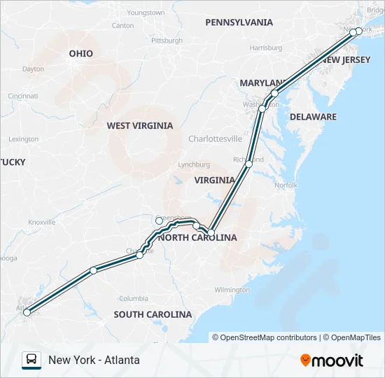 GREYHOUND US0670 Bus Line Map