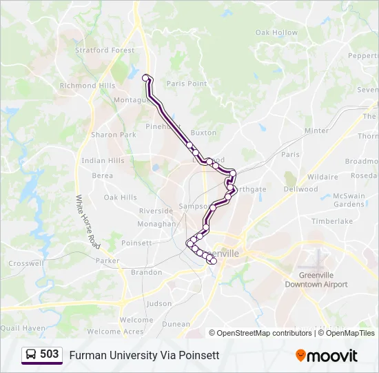 503 Bus Line Map