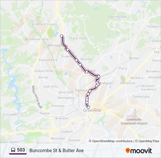 503 Bus Line Map