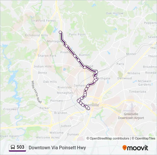 503 Bus Line Map