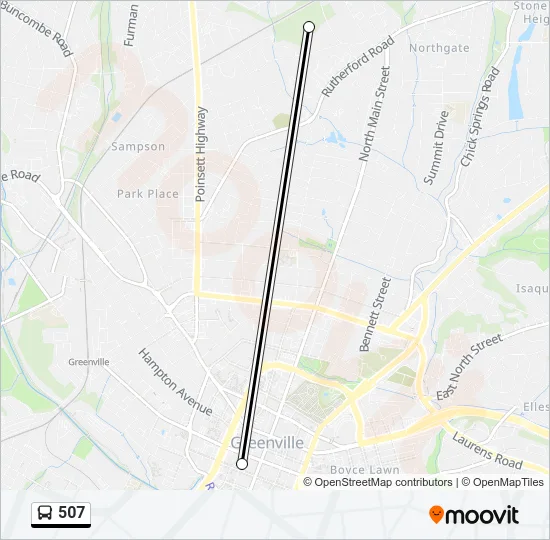 507 Bus Line Map