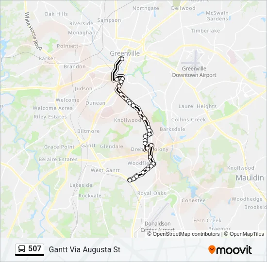 507 Bus Line Map
