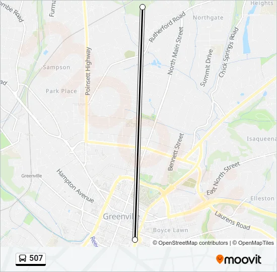 507 Bus Line Map