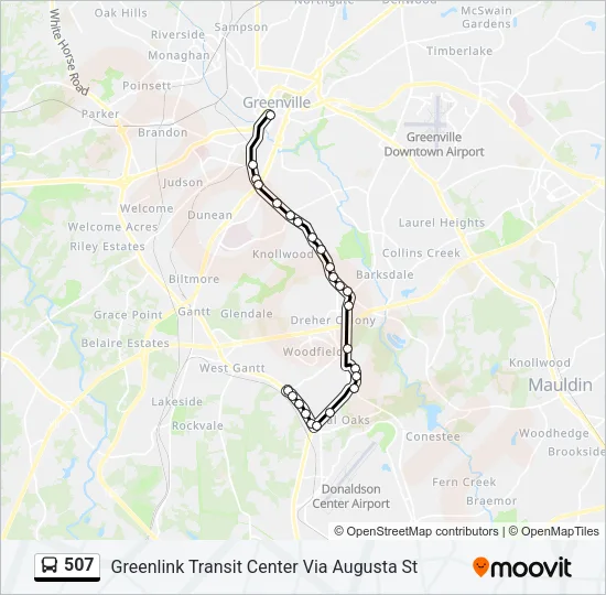 507 Bus Line Map