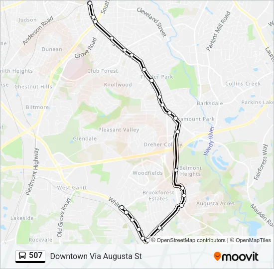 507 Bus Line Map