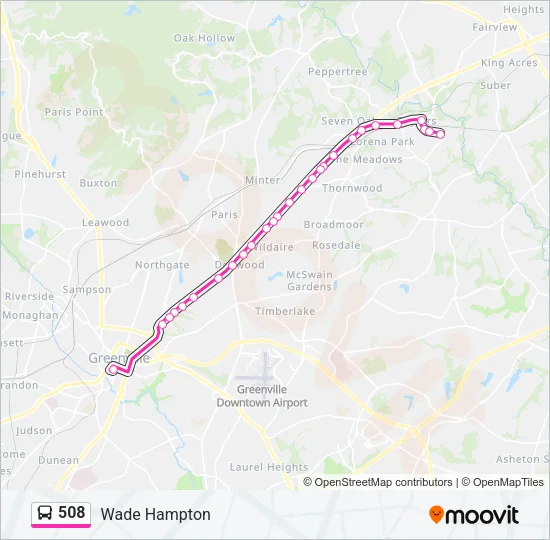 508 Bus Line Map