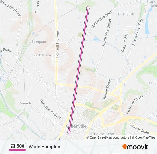 508 Bus Line Map