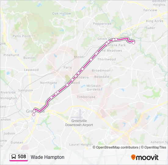 508 Bus Line Map