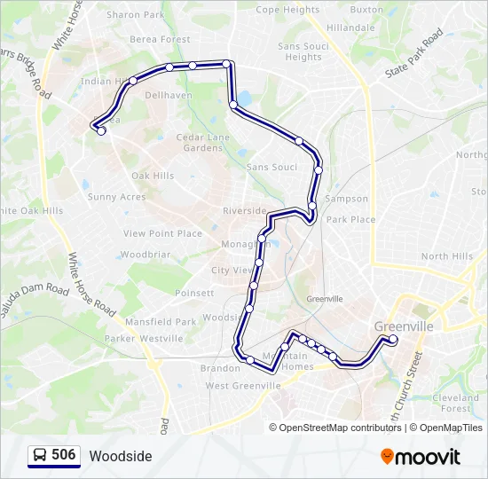 506 Bus Line Map
