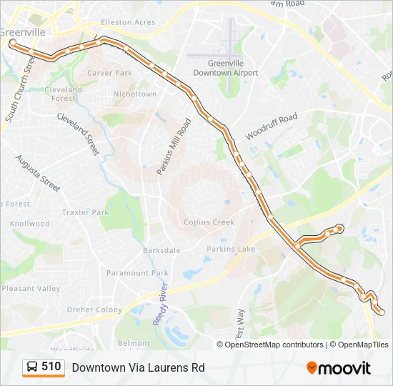 510 Bus Line Map