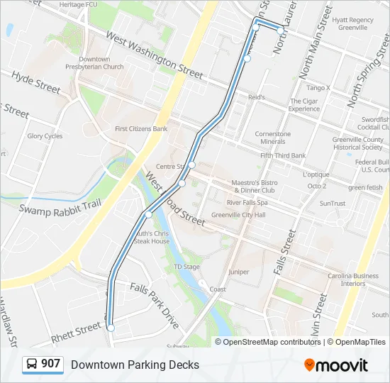 907 Bus Line Map