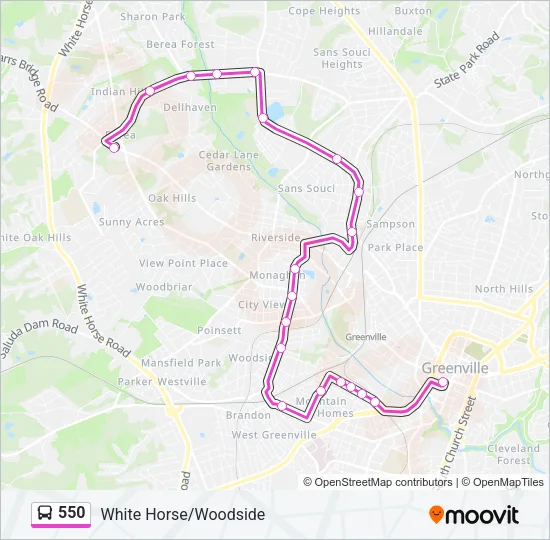 550 Bus Line Map