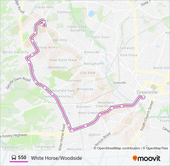 550 Bus Line Map
