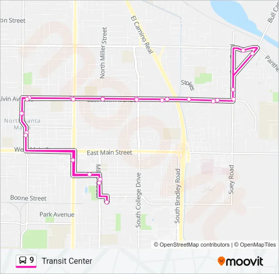 9 Bus Line Map