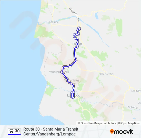 30 Bus Line Map