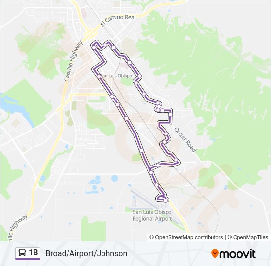 1B Bus Line Map