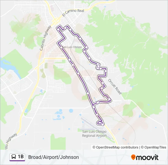 1B Bus Line Map