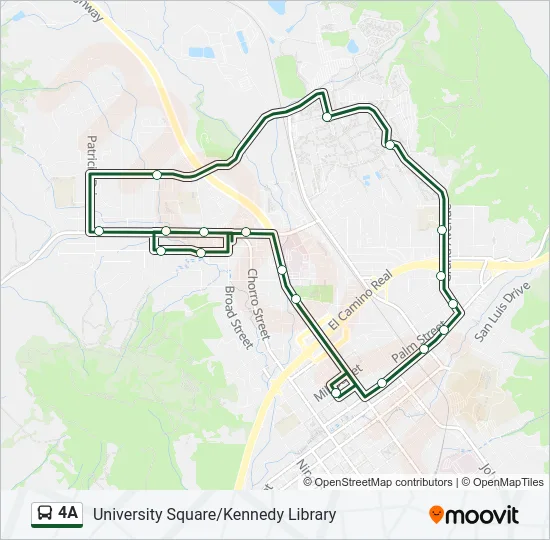 4A Bus Line Map