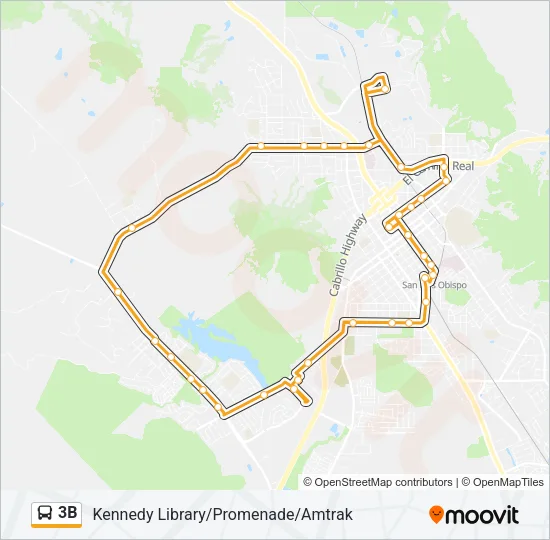 3B Bus Line Map