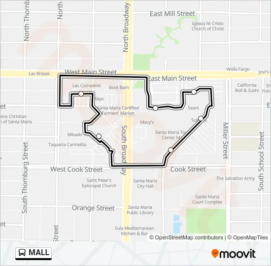 MALL Bus Line Map