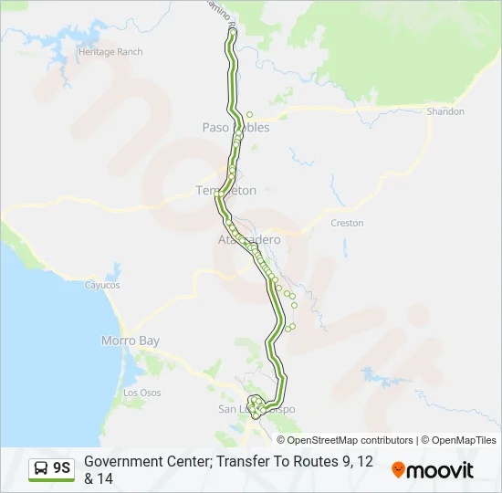 9S Bus Line Map