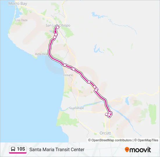 10S Bus Line Map