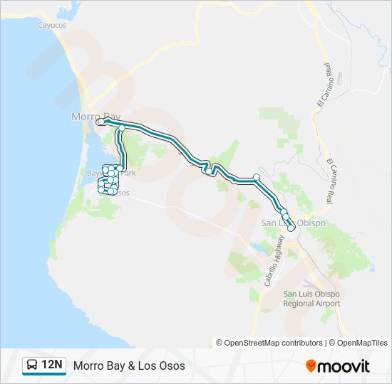 12n Route: Schedules, Stops & Maps - Morro Bay & Los Osos (Updated)