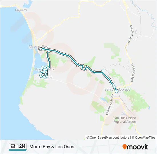 12N Bus Line Map