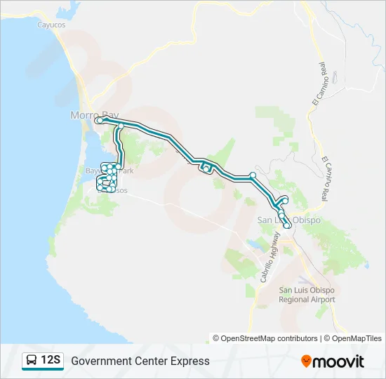 12S Bus Line Map