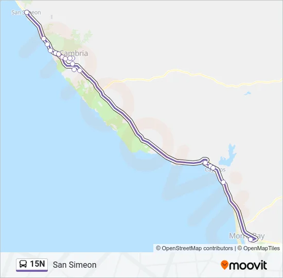15N Bus Line Map