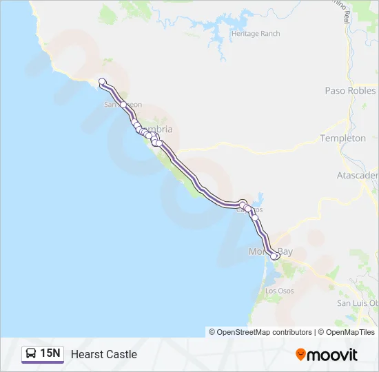 15N Bus Line Map