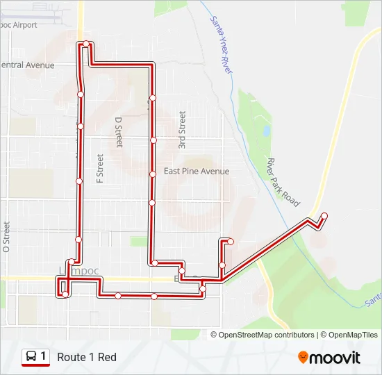 1 Bus Line Map