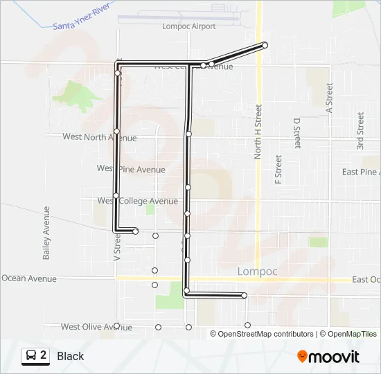 2 Bus Line Map