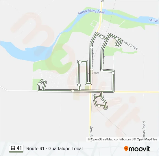 41 Bus Line Map