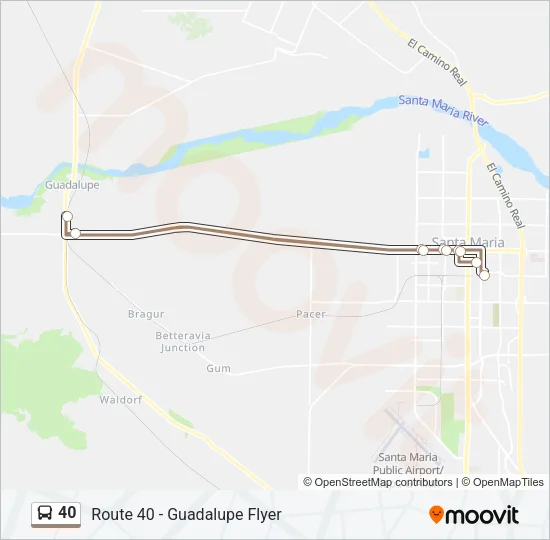40 Bus Line Map