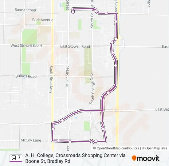 7 Bus Line Map