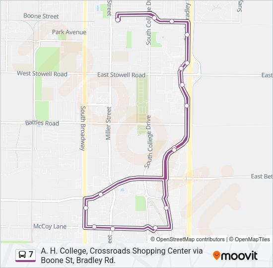 7 Bus Line Map