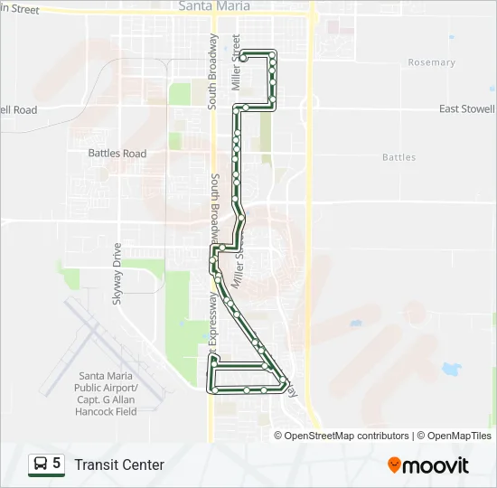 5 Bus Line Map
