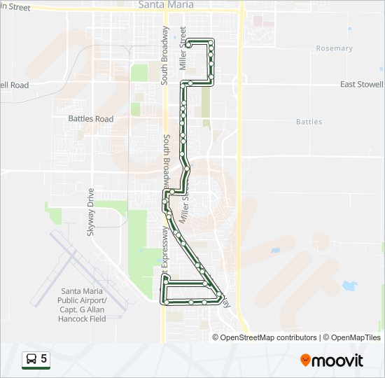 5 bus Line Map