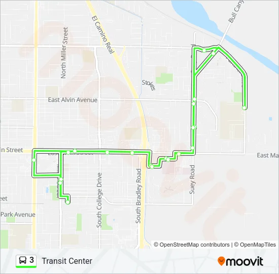 3 Bus Line Map