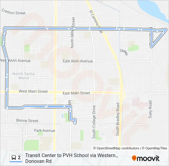 2 Bus Line Map
