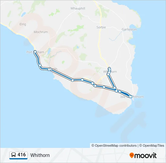 416 Bus Line Map