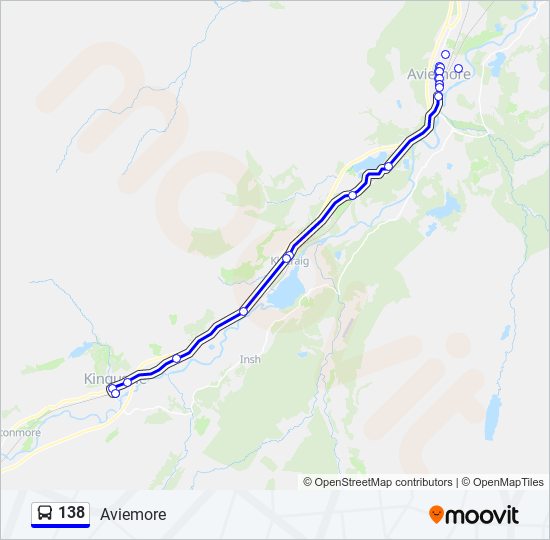 138 Route Schedules, Stops & Maps Aviemore (Updated)