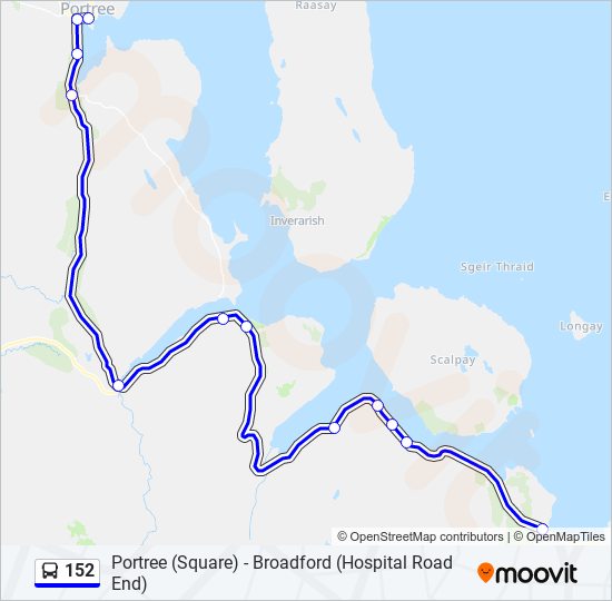 152 bus Line Map