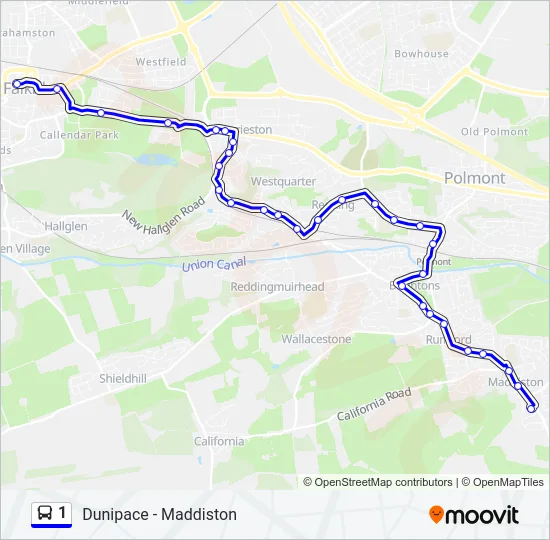 1 Bus Line Map
